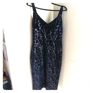 NWT Modcloth Bettie Page Black Sequined Dress